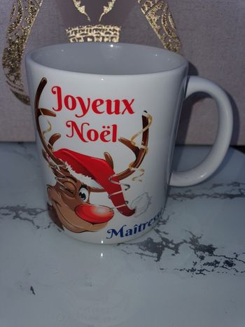 Mug de Noël maîtresse