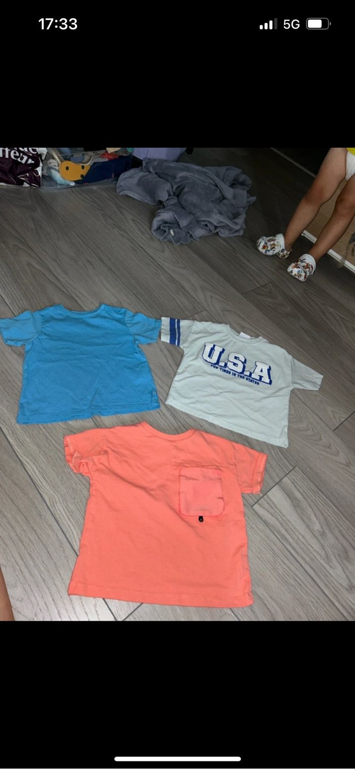 Lot 3 tee shirts 86 cm Zara