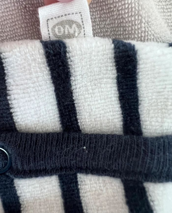 Pyjama / grenouillère chaude taille naissance bleu et blanc - photo numéro 3