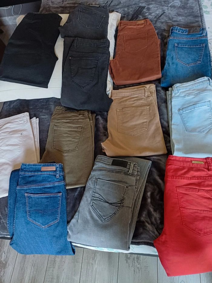 Lot pantalons 36 et un pantacourt burton camaïeu etam