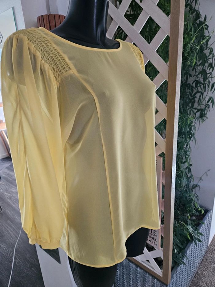 Yessica blouse jaune en voile taille 38