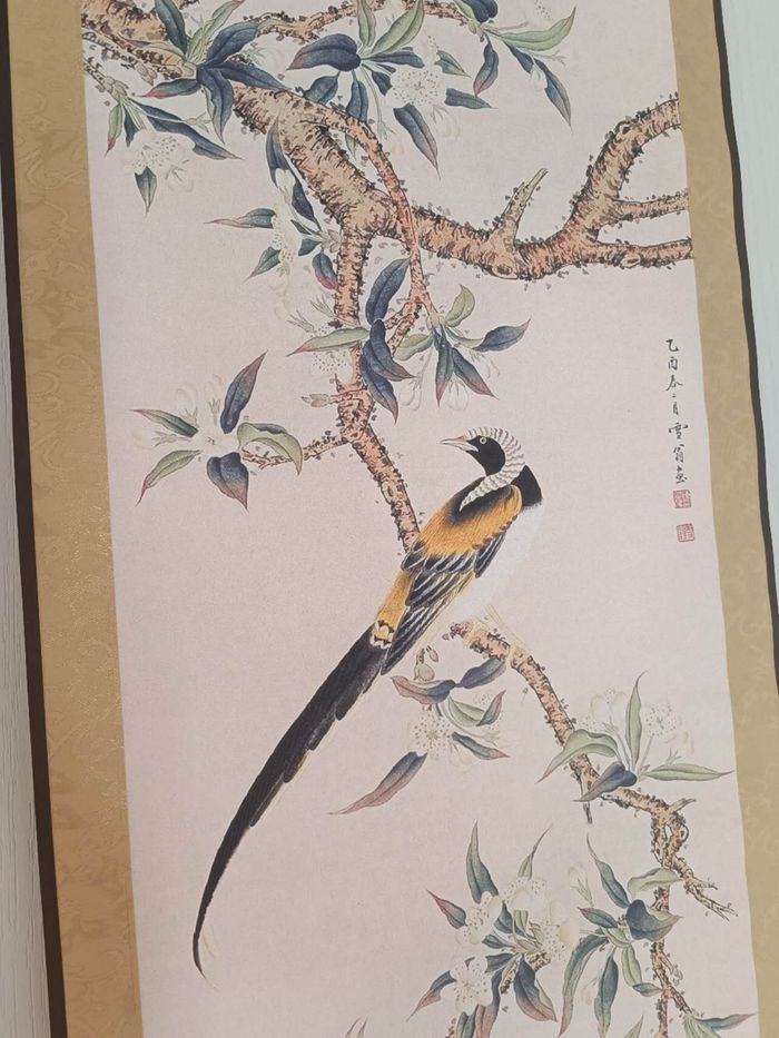 Tableau Peinture chinoise oiseaux et fleur - photo numéro 3