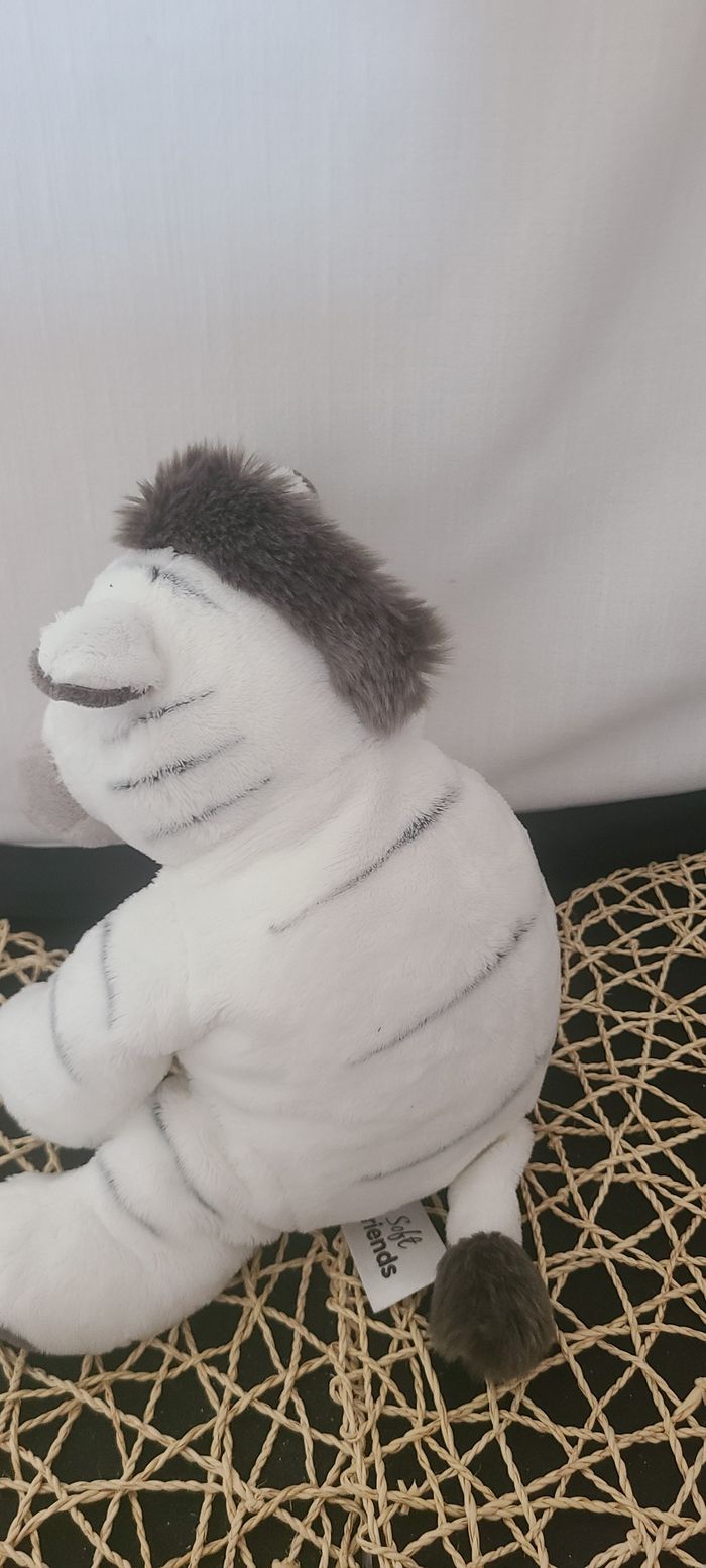 Peluche Zèbre Bébé Rêve gris blanc rayé Bébé rêve 25 cm - photo numéro 3
