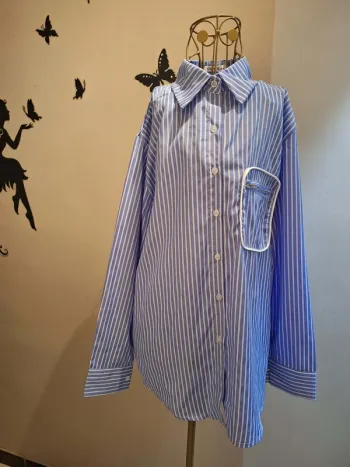 Chemise rayée bleue & blanche