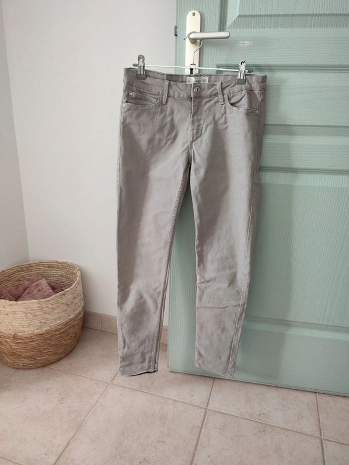 Pantalon slim gris Mango PATY