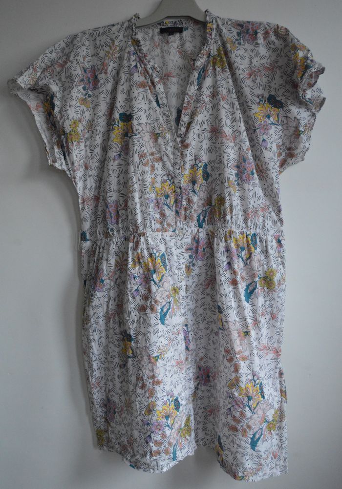 Robe fluide imprimée – Caroll – Taille 42 – Motif floral multicolore