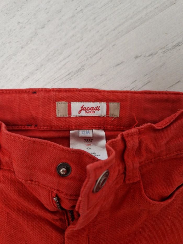 Jean rouge jacadi 12m - photo numéro 2
