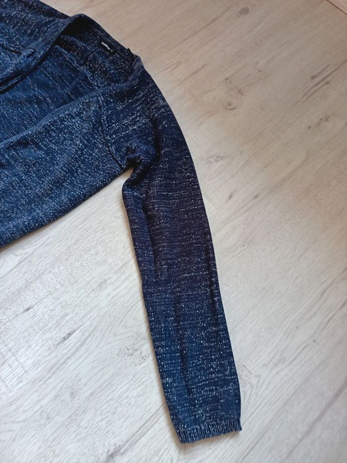 Gilet fille 14 ans in extenso tbe bleu marine paillete - photo numéro 7
