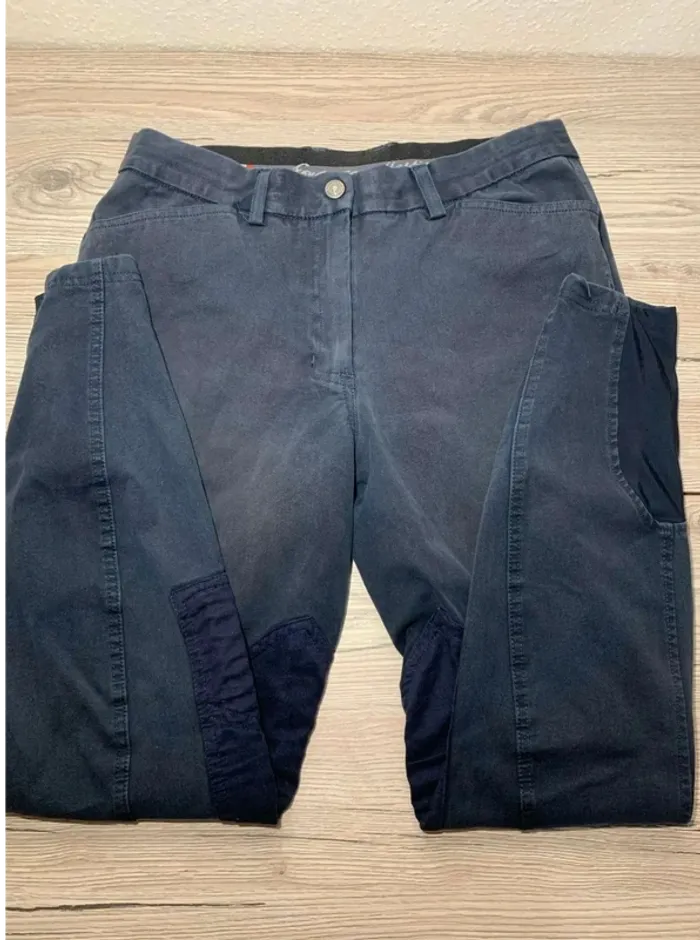 Pantalon d’équitation Fouganza bleu marine – Taille 38 (M) - photo numéro 2