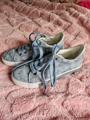 Chaussures de ville bleues pailletées