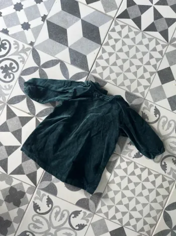 Robe velours verte