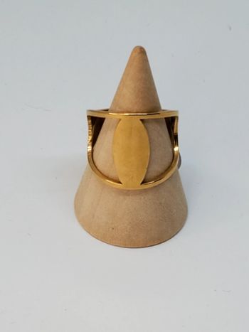 Bague en acier inoxydable doré