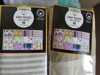 2 draps housse 