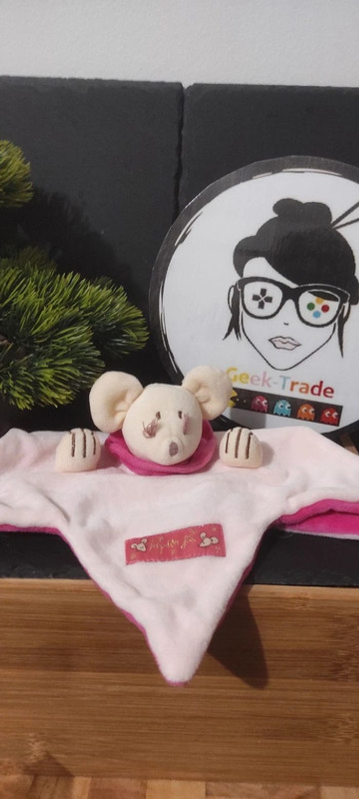 Jacadi Doudou Souris Collection Les Petites Fées Etoile Rose Beige