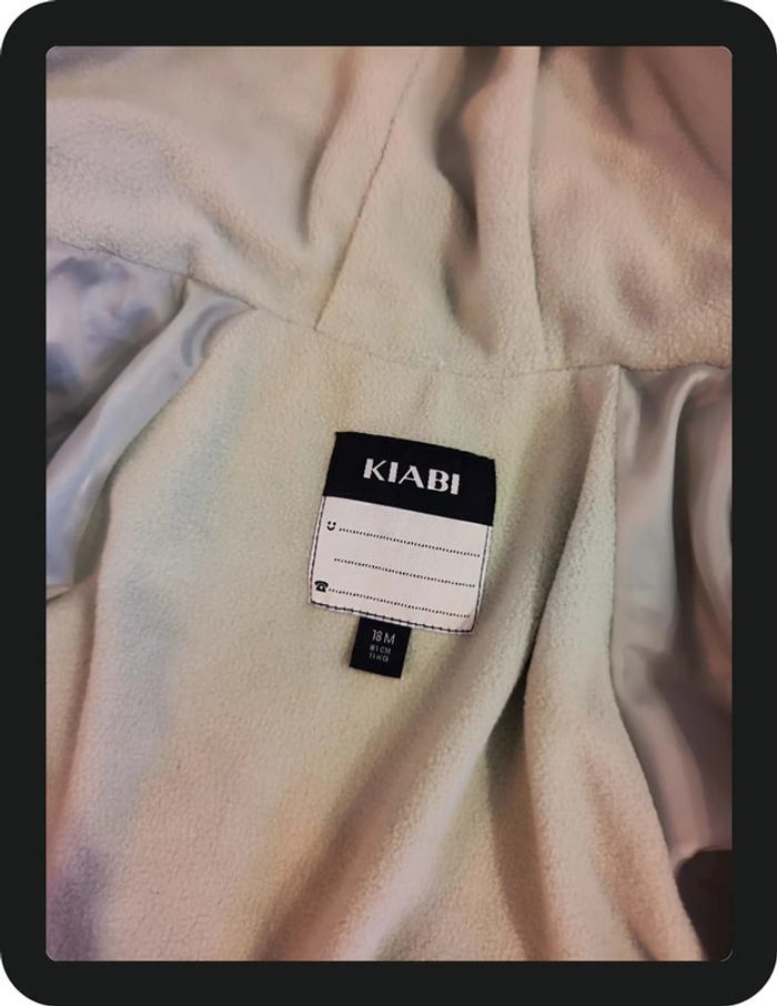 Blouson à capuche bleu clair avec fleur blanche Kiabi Taille 18 mois - photo numéro 5