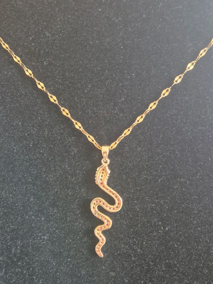 Collier femme acier sepent scintillant - photo numéro 5