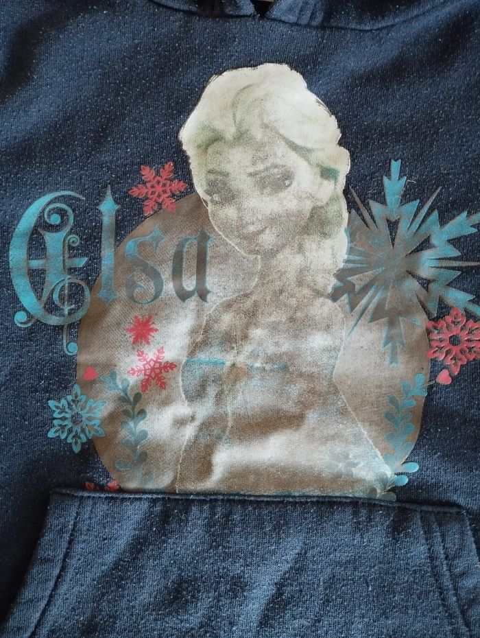 Sweat à capuche Elsa 8 ans fille - photo numéro 2
