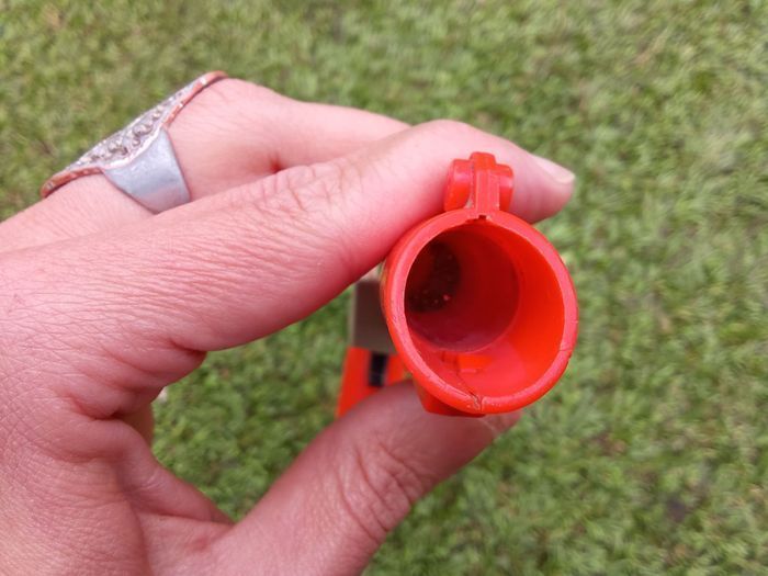 Nintendo NES zapper 1985, vintage, accessoire Nintendo duck hunt 005 orange, gris, made in japan - photo numéro 6