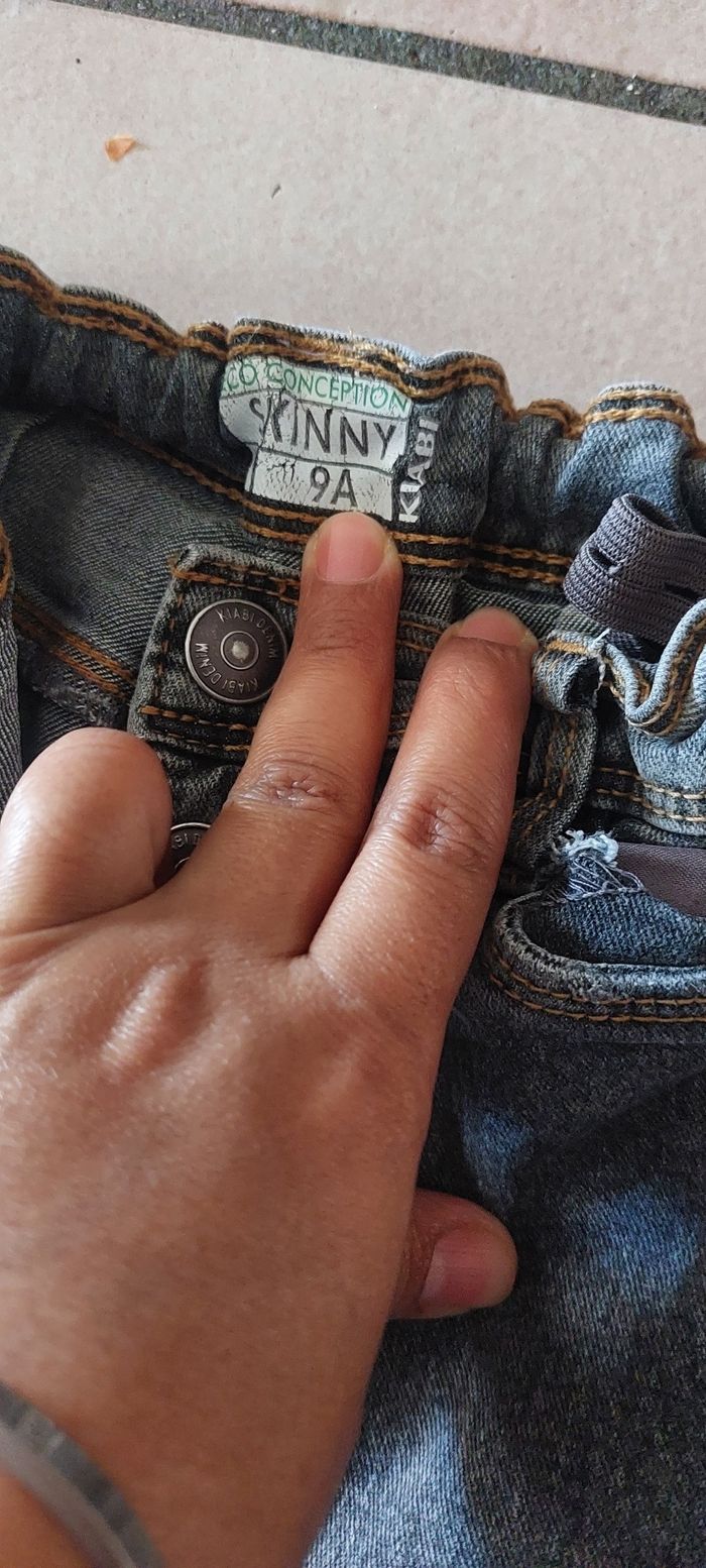 Pantalon en jean fille - photo numéro 4