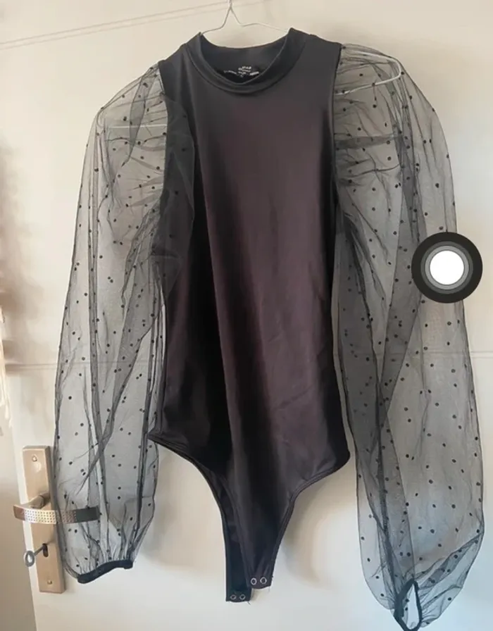 Body manche ballon transparente Neuf