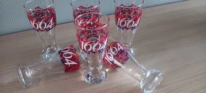 6 verres à bière 1664 édition collector - photo numéro 2