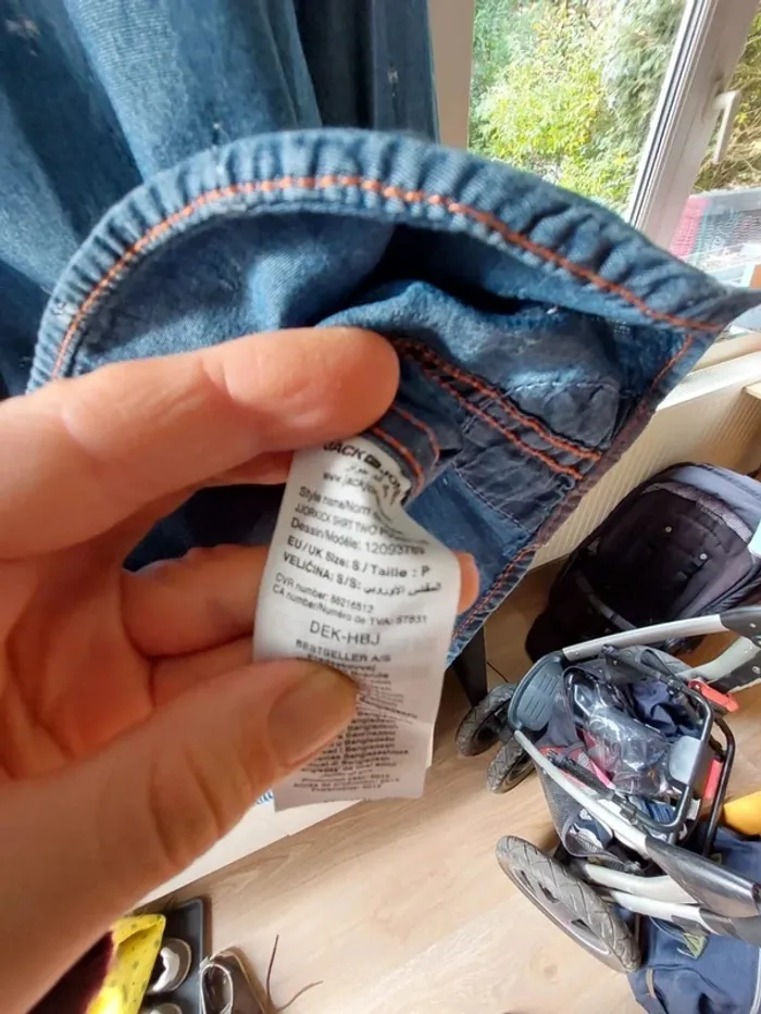 Chemise manches longues homme taille S en jean - photo numéro 6