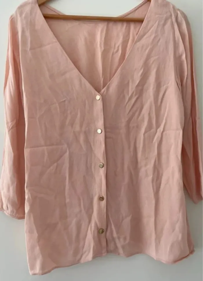 Haut rose poudré modèle Lapan de la marque des petits hauts taille 2 - photo numéro 5