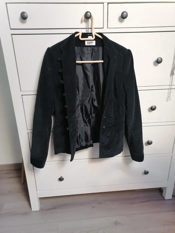 Veste/blaser en velours noire 38