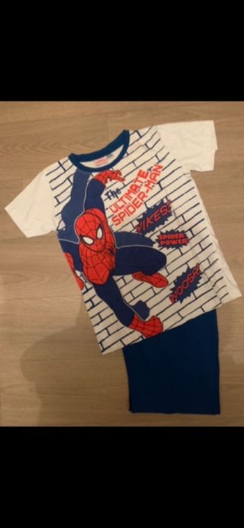 Pyjama spider man pantalon et tee shirt manche courte taille