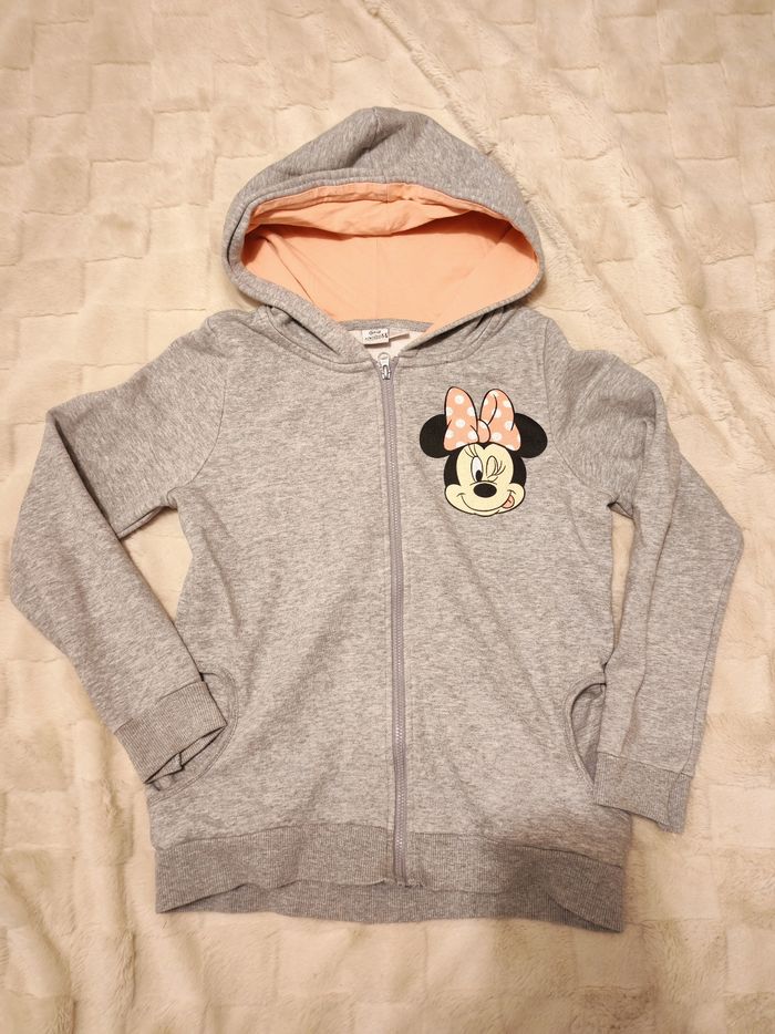💖 Sweat zippé à capuche Minnie – Taille 9/10 ans – Très bon état