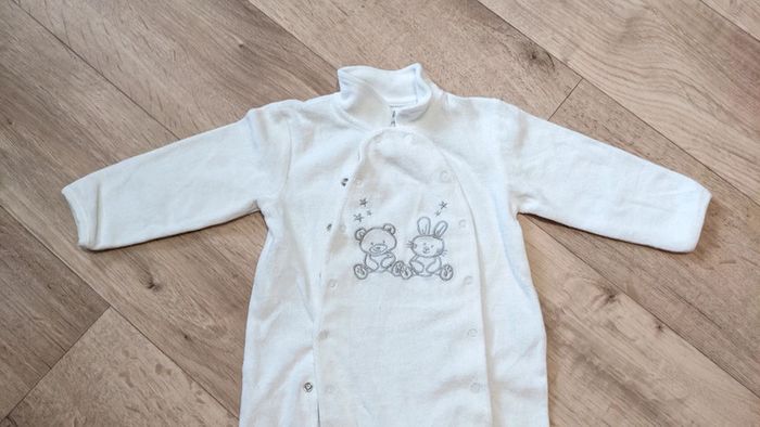 Pyjama Blanc Polaire Kimbaloo 12 Mois - photo numéro 3