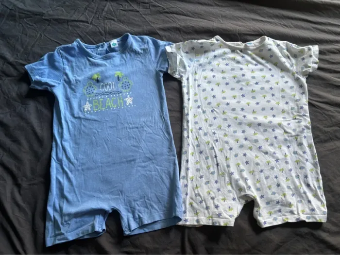 Lot de 2 combinaisons shorts 36 mois / 3 ans