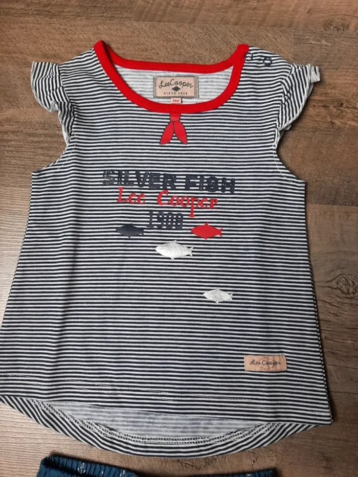 Ensemble T-shirt et short Lee Cooper 24mois neuf - photo numéro 2