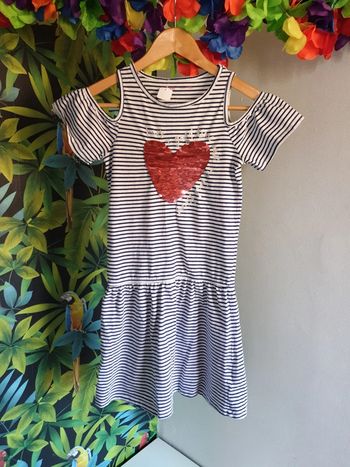 Robe marinière sequins