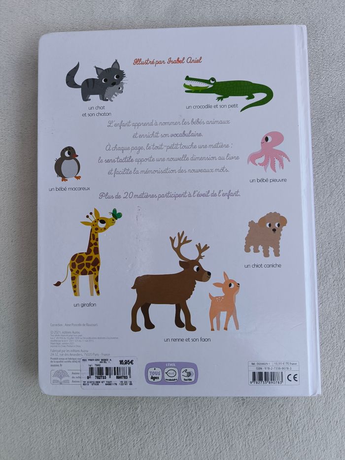 Livre Mes premiers bébés animaux à toucher Auzou - photo numéro 3
