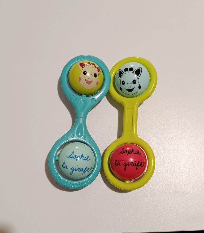 🩵 Petits hochets rotatifs  💚  Sophie la girafe - photo numéro 3