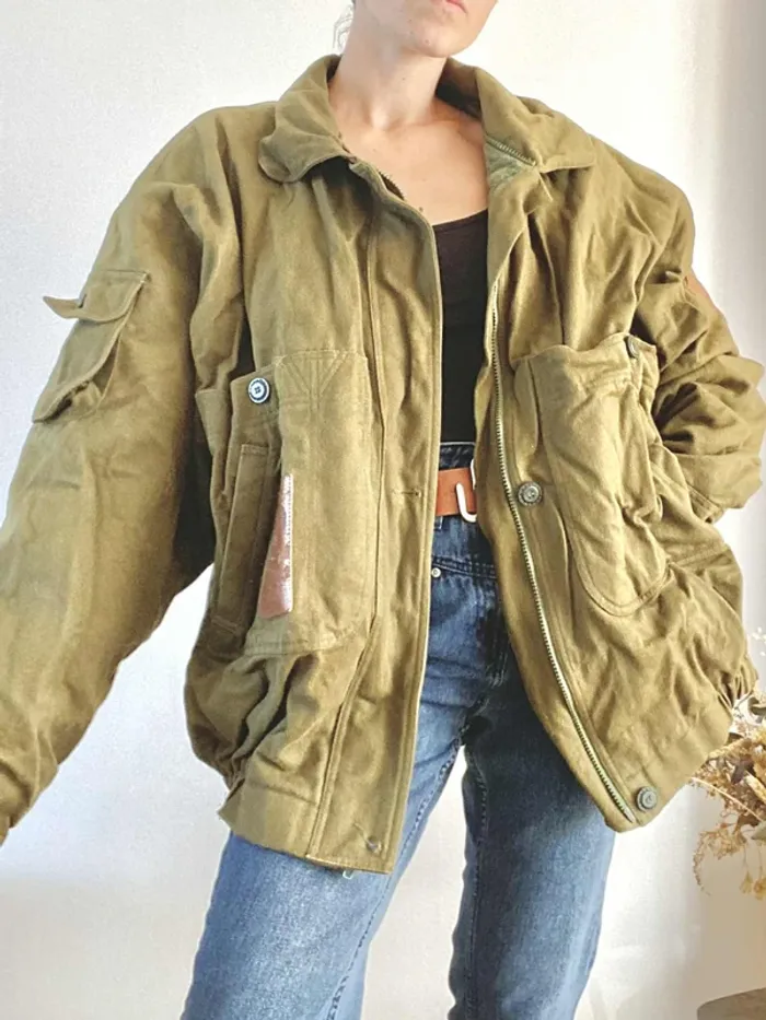 Bomber Vintage en taille L - Très bon état/bon état - photo numéro 2