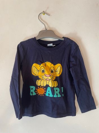 Haut Simba Disney Baby 🦁💙 86 cm – Bleu marine & motif Roi Lion
