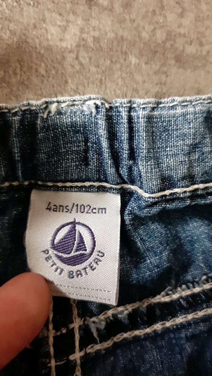 Jupe en jeans légère fille réglable 100% coton - photo numéro 2