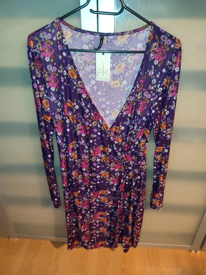 Robe midi manches longues fleurie Anna Karel taille 40 / L