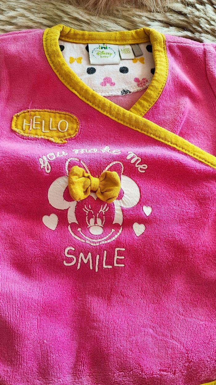 Pyjama velours Minnie 2p 3 mois - photo numéro 3