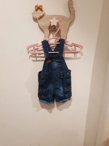 Salopette jean short