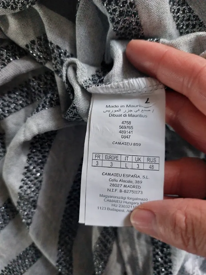 Haut Camaïeu gris et noir - photo numéro 4
