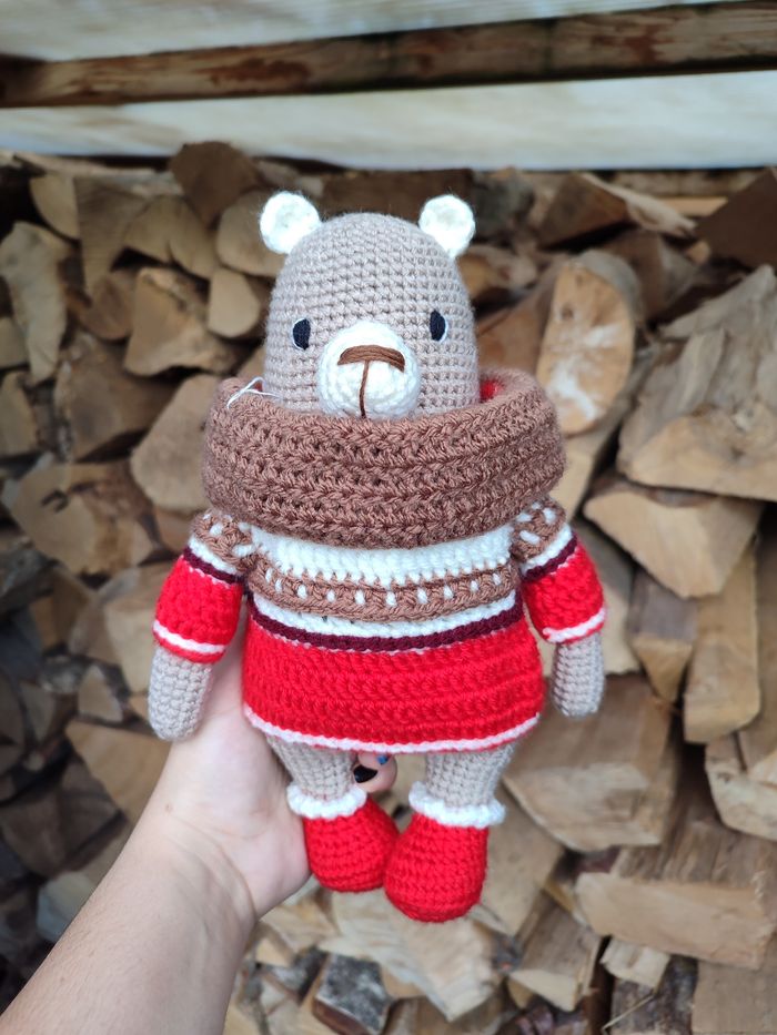 Brioche – Ours polaire cocoon au crochet 🤎