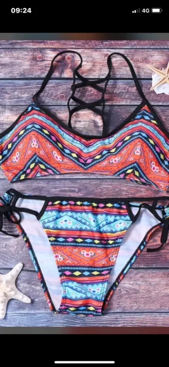 maillot de bain 2 pièces bikini bohémien taille L voir mesure Rosegal neuf