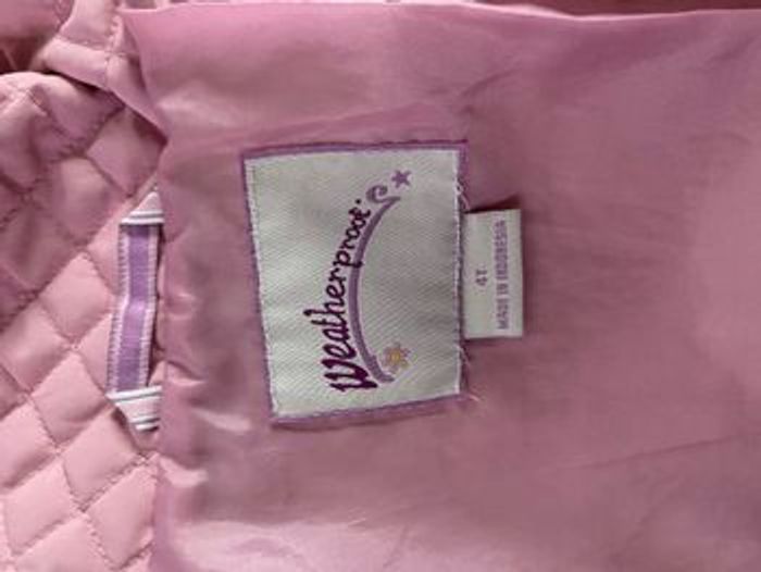 Manteau Veste imperméable matelassé rose 4 ans Weatherproof - photo numéro 7
