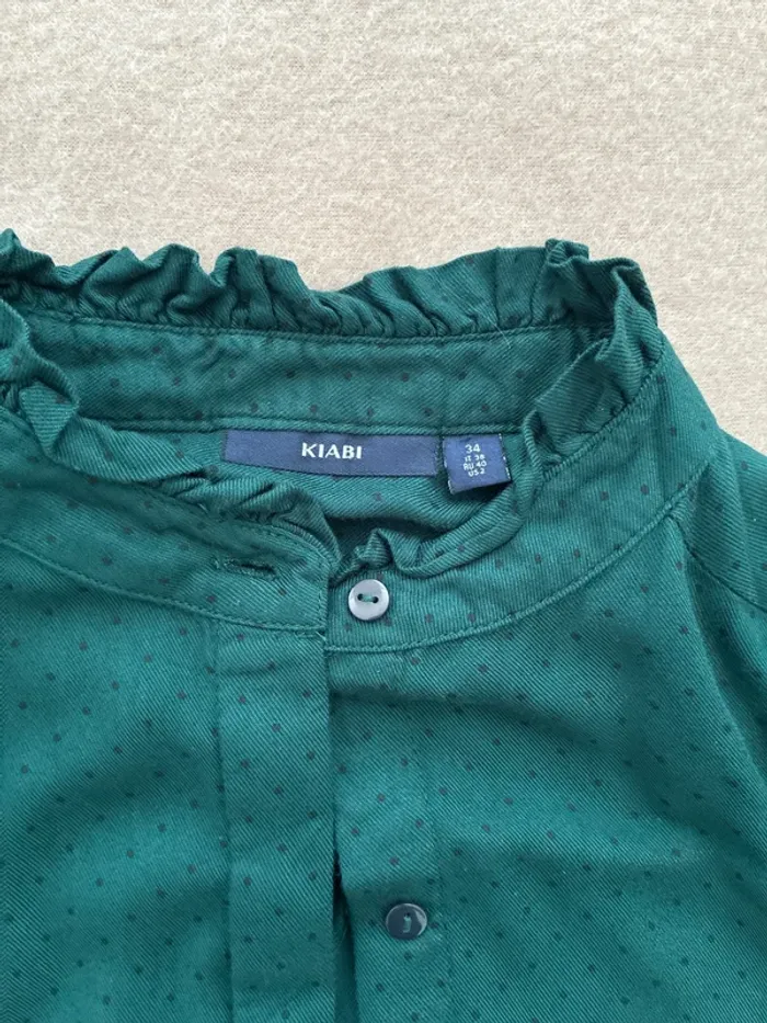Robe vert foncé à poids noir Kiabi taille 34 en très bon état - photo numéro 11