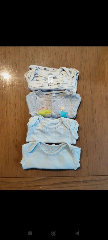 Lot de 4 bodies manches longues 3 mois