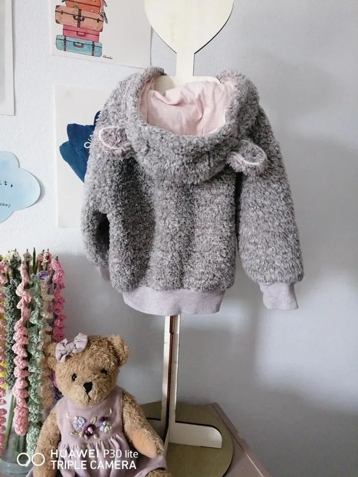 Veste polaire Lupilu fille – 6-9 mois / 68 cm – Gris - photo numéro 2