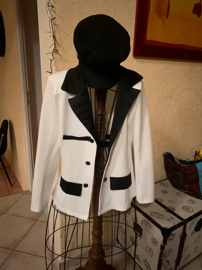 Veste noire et blanche - photo numéro 2